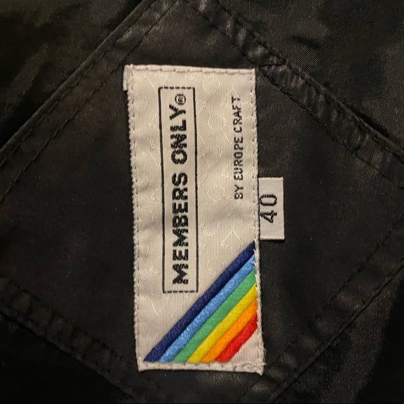 Members Only Classic Iconic Black Racer Jacket - Picture 3 of 3